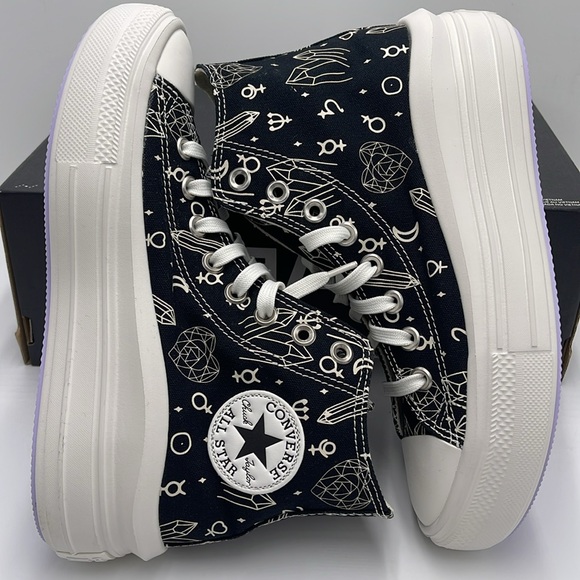 Converse WMNS CTAS MOVE HI
BLACK/NATURAL IVORY A03725C Platforms Sneakers - Picture 11 of 16